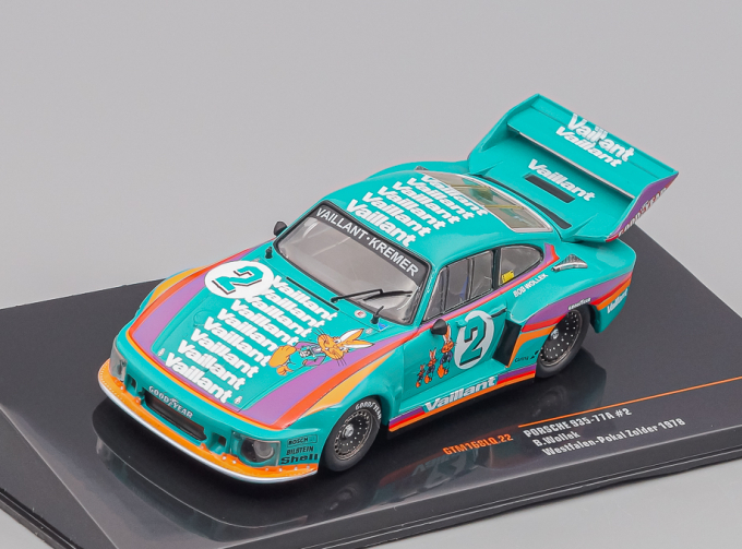 PORSCHE 935/77a 930 Team Vaillant Kremer №2 2nd Drm Zolder (1978) Bob Wollek, light green