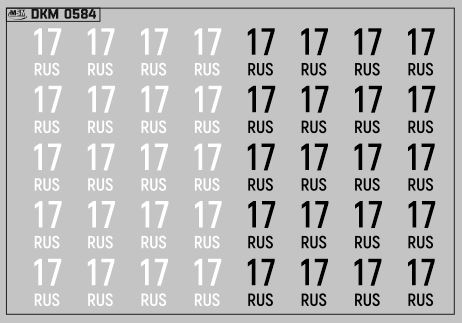 Набор декалей Дублирующие знаки России Республика Тыва (100х70)