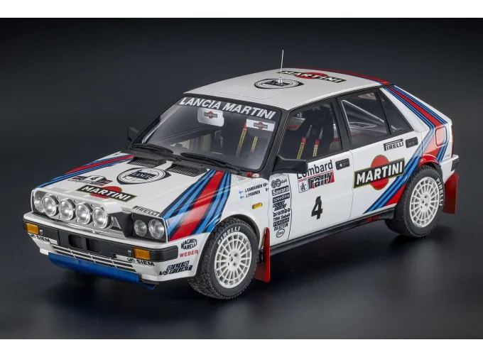 LANCIA Delta Hf Integrale 4wd Team Martini & Rossi Racing (night Version) №4 Winner Rally Rac Lombard (1987) Juha Kankkunen - Juha Piironen, White Red Blue