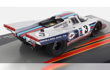 PORSCHE 917k 4.9l Team Martini Racing N 3 Winner 12h Sebring 1971 V.elford - G.larrousse, Silver Blue