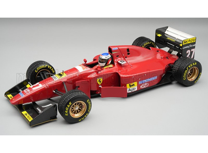 FERRARI F1 412 T1 B №27 Japan GP With Rain Tires (with pilot figure) Jean Alesi (1994), red