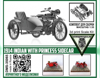 Сборная модель 1914 Indian with Princess sidecar