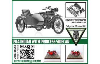 Сборная модель 1914 Indian with Princess sidecar