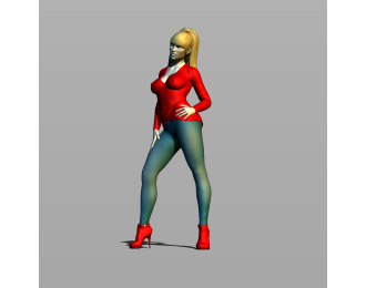 Фигура Подбоченясь, окрашенная