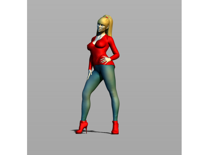 Фигура Подбоченясь, окрашенная