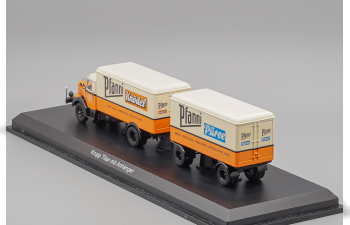 KRUPP Titan mit Anhänger "Pfanni", orange / beige