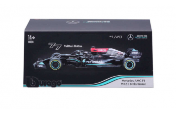 MERCEDES-AMG F1 W12 EQ Power+ #77 "Petronas" с фигуркой пилота V.Bottas Formula 1 2021