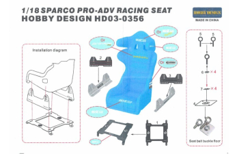 Набор для доработки Sparco PRO-ADV Racing Seat(Resin+PE+Decals)