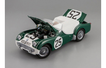 TRIUMPH TR3A  Nr.25 1959 LM, green / white