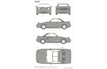 Сборная модель TOYOTA Mr2 (aw11) Late Version Super Edition 1989