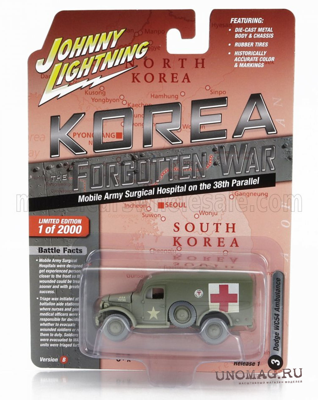 DODGE Wc54 4x4 Truck Military Ambulance Korea (1944), Military Green