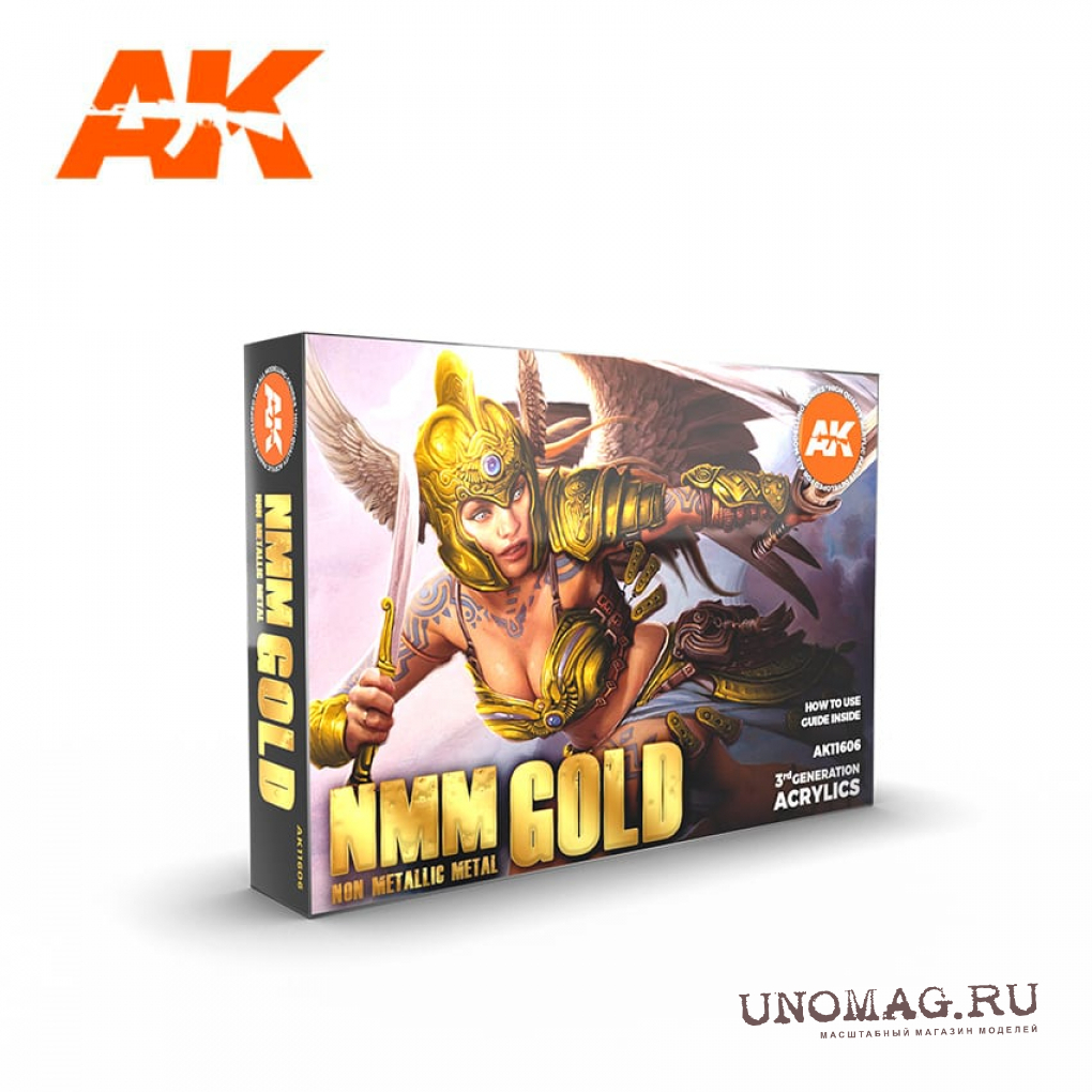 Набор акриловых красок NMM (Non Metallic Metal) GOLD