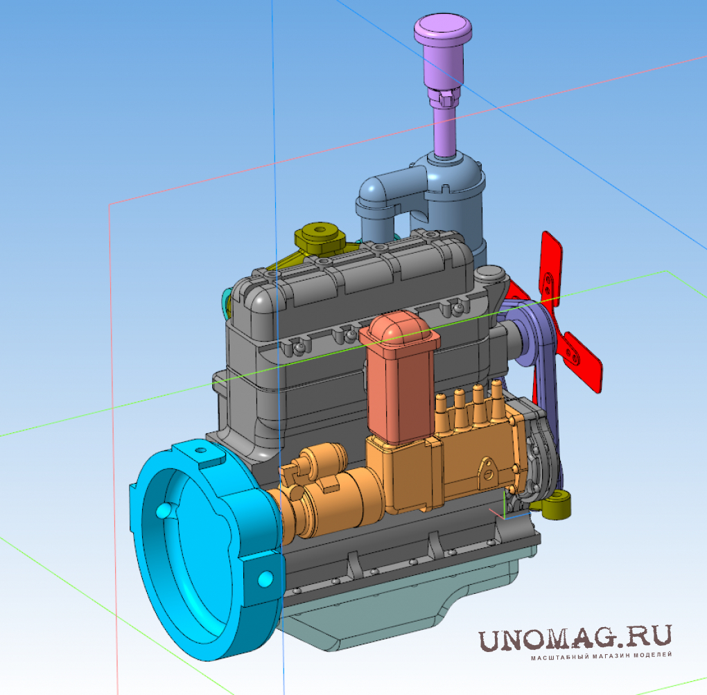 Сборная модель Двигатель Д-40/48