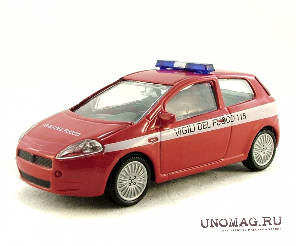 FIAT Punto, Vigili del fuoco, Security 1:43, красный