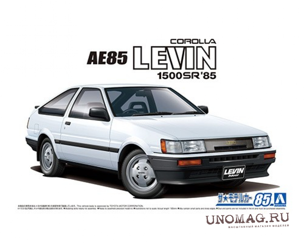 Сборная модель Toyota Corolla Levin AE85 1500SR 85