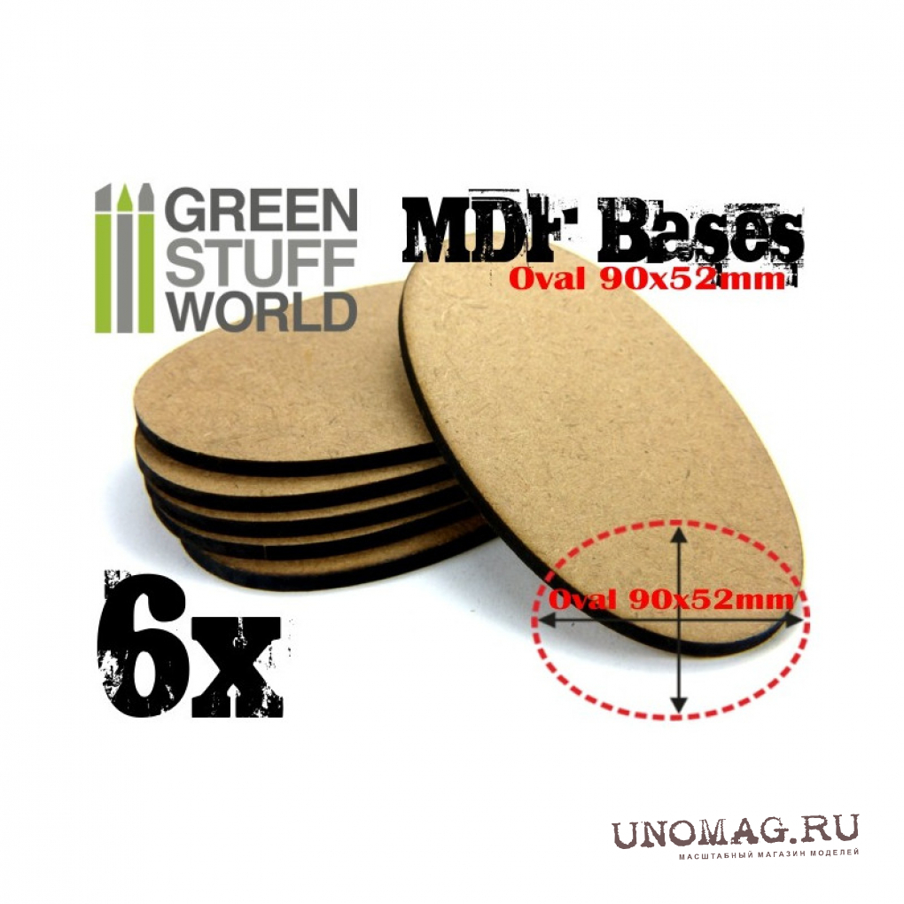 Основание 90. 75x42mm Oval Bases.. 35x90cmразмер: Thickness 3mm.