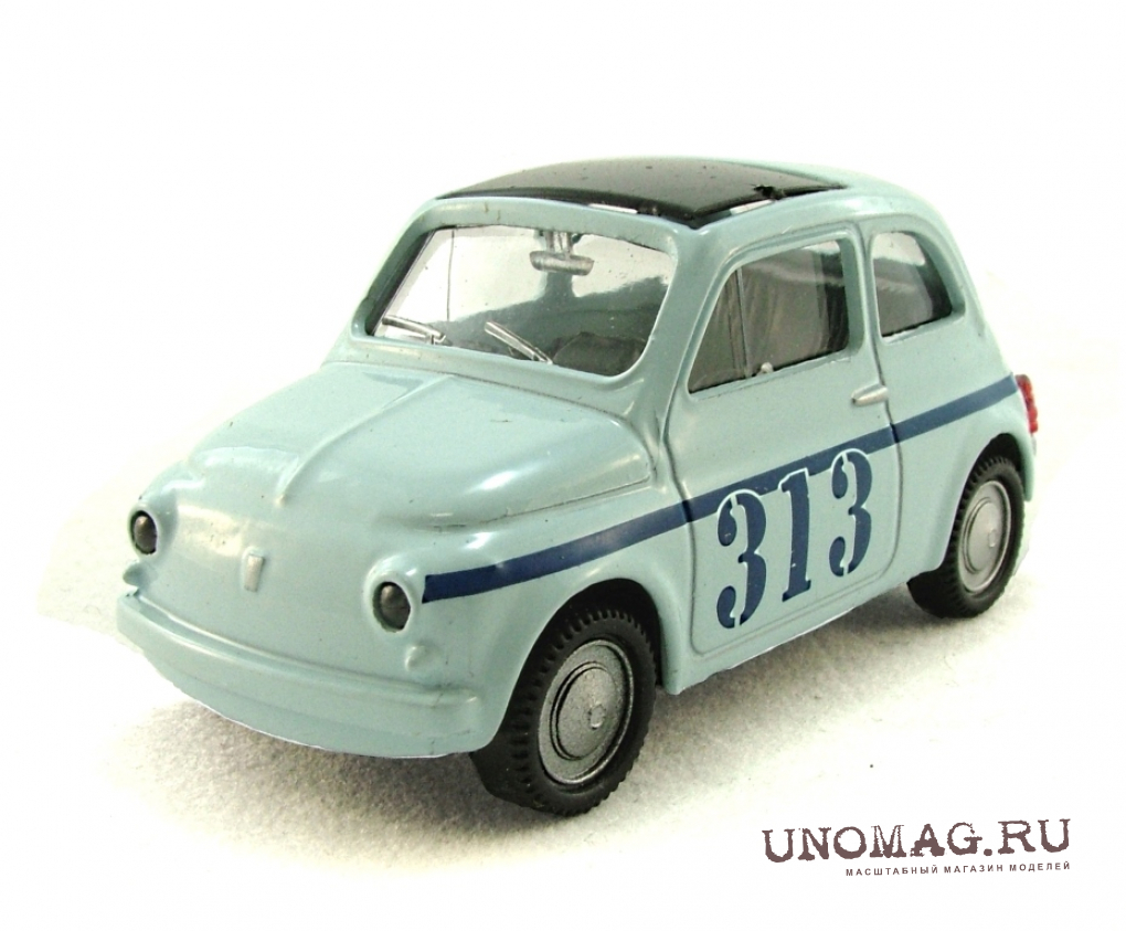 FIAT 500 313, серия FIAT 1:43, голубой