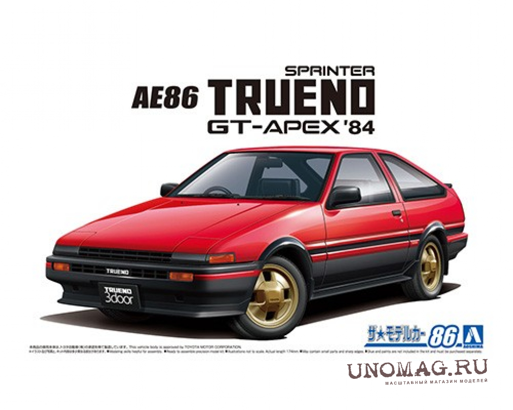 Сборная модель Toyota Sprinter Trueno AE86 GT-APEX 84