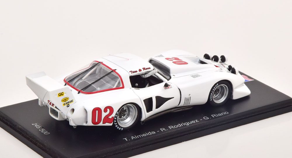 Miniature Spark 1/43 – Chevrolet Corvette C3 #02 – Sebring 1980 – Blanche