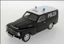 VOLVO P445 Duett Van Swedish Police (1953), black / white