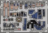 Цветное фототравление для BAC Lightning F.2A interior S. A.