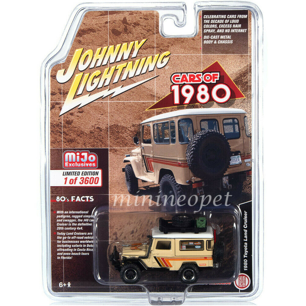 Miniature Johnny Lightning 1/64 - Toyota Land Cruiser FJ40 Police Militer AD - 1980 - NEUF