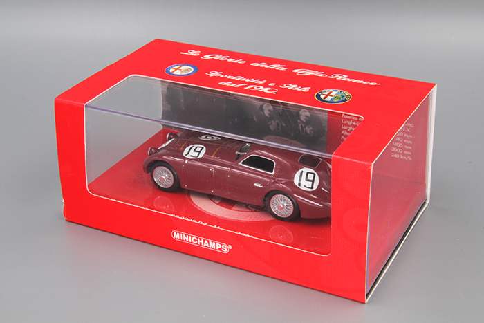 Miniature Voiture Alfa Romeo 8C 2900 B – Le Mans 1938, échelle 1/43, Neuve
