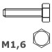 Винт с шестигранной головкой (кол-во 20 шт.). Материал: латунь. Hex head screws M1,6 L=3 D=1,0 S=2,6