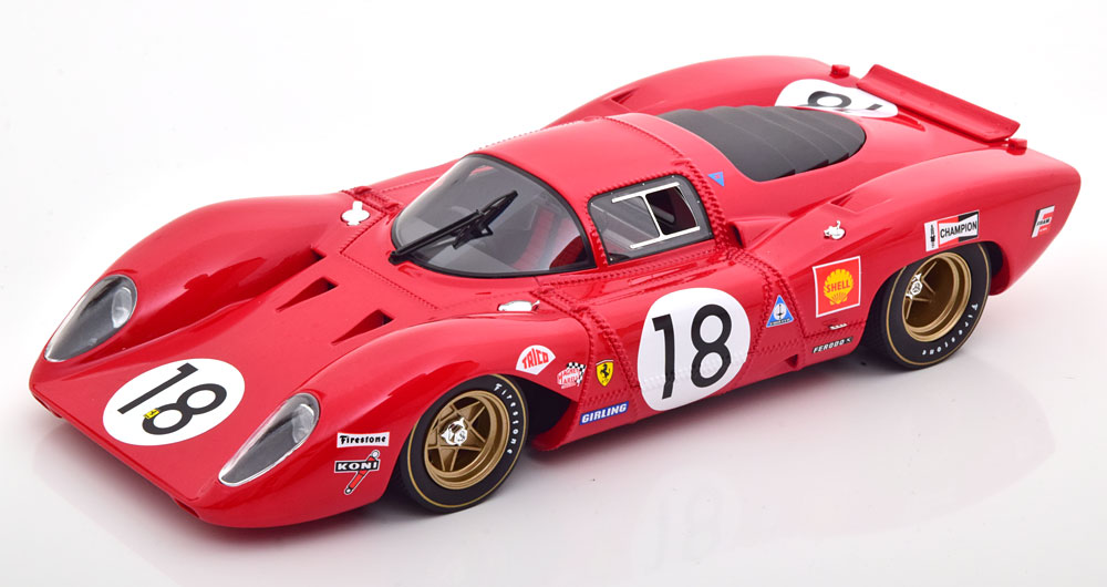 Topmarques Ferrari 312p 3.0l V12 Coupe Team Sefac N 18 24h Le Mans Dirty Version 1969 Pedro Rodriguez David Piper 1 18 Red 2