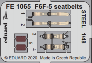 Набор фототравления F6F-5 стальные ремни (EDUARD)