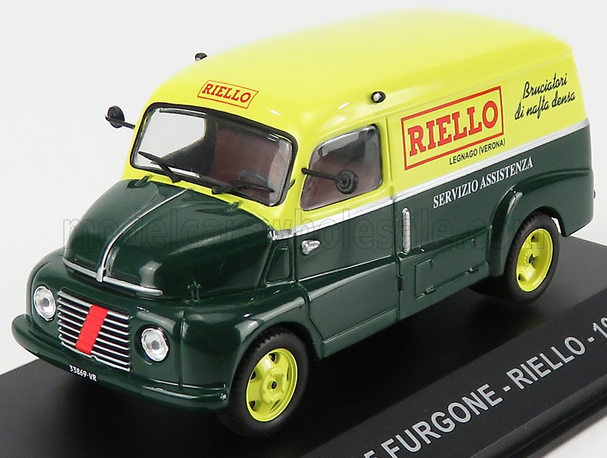 FIAT 615 Furgone Van Riello 1953, Green Yellow