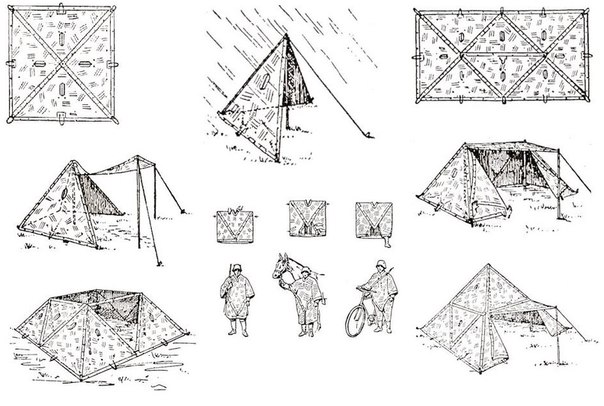 Схема плащ палатки