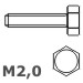 Винт с шестигранной головкой (кол-во 20 шт.). Материал: латунь. Hex head screws M2,0 L=3 D=1,0 S=3,0